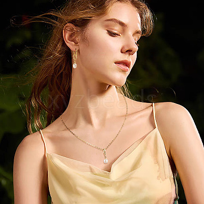 4Pcs Natural Cultured Freshwater Pearl Pendant PALLOY-TAC0176-1