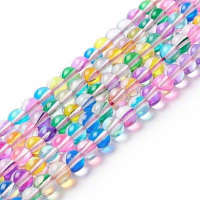 Synthetic Moonstone Beads Strands G-E573-02A-18-1