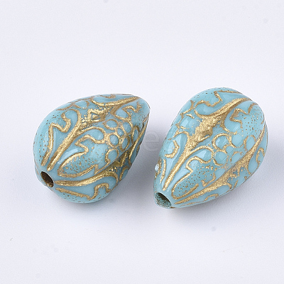 Plating Acrylic Beads PACR-T008-07B-1