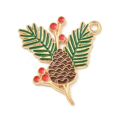 Christmas Theme Alloy Enamel Pendants ENAM-I060-03B-1