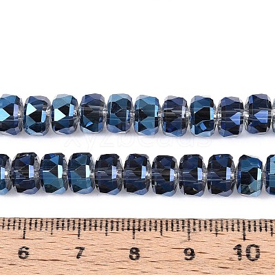 Electroplate Transparent Glass Beads Strands EGLA-N022-04A-D05-1