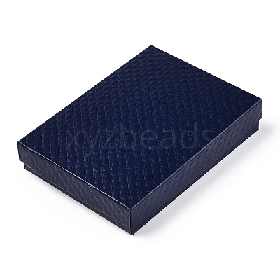 Rhombus Textured Cardboard Jewelry Boxes CBOX-T006-01B-1