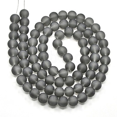 Baking Paint Transparent Glass Bead Strands X-GLAA-S031-10mm-12-1