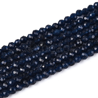 Dyed Natural Sapphire Beads Strands G-T143-05-1