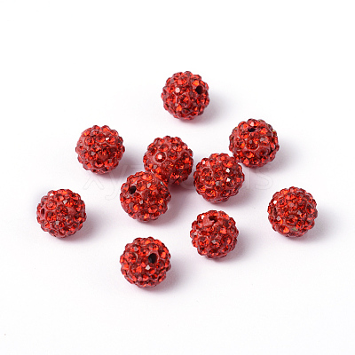 Pave Disco Ball Beads RB-A130-10mm-18-1