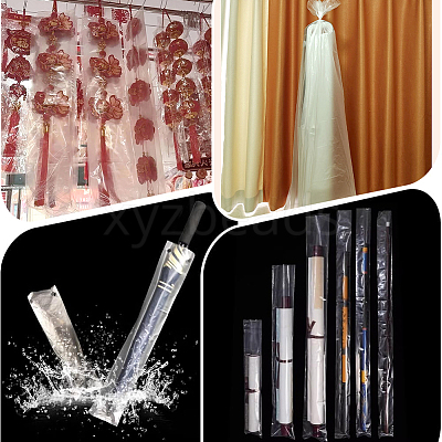 100Pcs Rectangle PE Plastic Film Storage Bags ABAG-WH0038-81A-1