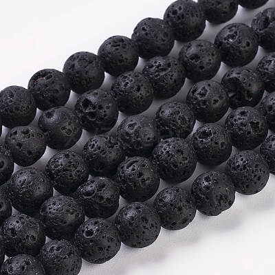 Natural Lava Rock Beads Strands g434-8-1