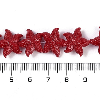 Synthetic Coral Dyed Carved Beads Strands CORA-K009-06B-04-1