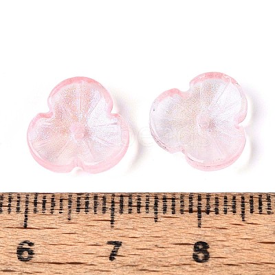 Baking Paint Transparent Glass Bead Caps DGLA-N014-09A-07-1