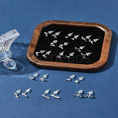 2 Pairs Alloy Stud Earrings for Women EJEW-FS0001-27D-1