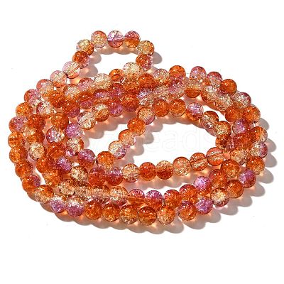 Crackle Glass Beads Strands CCG-C002-8mm-05-1