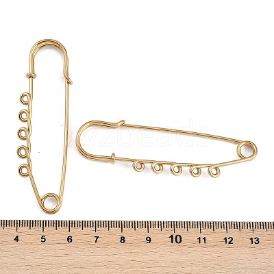 Ion Plating(IP) 304 Stainless Steel Safety Pins Brooch Findings STAS-K252-05C-G-1