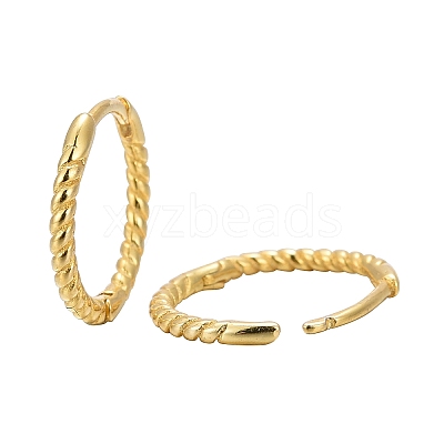 Unisex 925 Sterling Silver Hoop Earrings EJEW-AA00271-06G-1