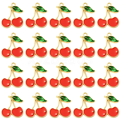 60Pcs Alloy Enamel Pendants FIND-SC0017-33G-1