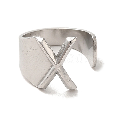 Non-Tarnish 201 Stainless Steel Finger Rings RJEW-H223-04P-X-1