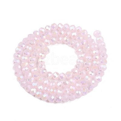 Electroplate Glass Beads Strands X-EGLA-A044-J4mm-B02-1
