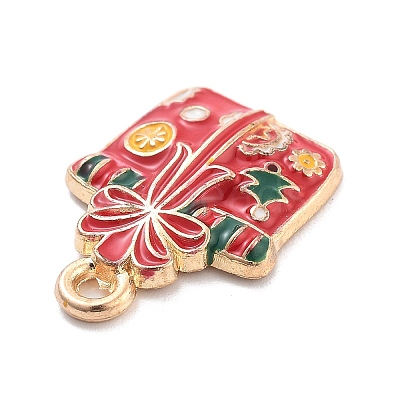 Christmas Theme Alloy Enamel Pendants ENAM-D060-04A-1