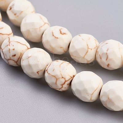 Natural Magnesite Beads Strands X-TURQ-L017-8mm-02A-1