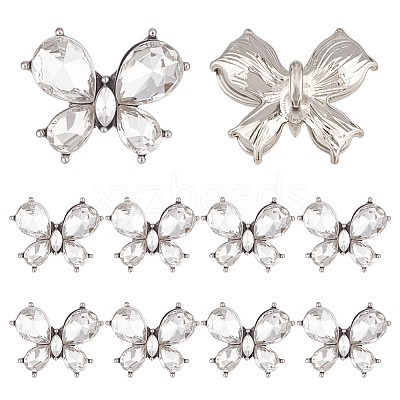 10Pcs 1-Hole Alloy Shank Buttons BUTT-MA0001-10A-1