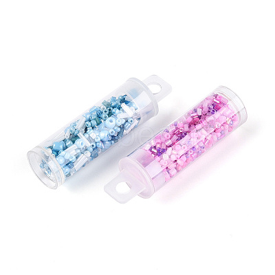 7 Bottles DIY Glass Seed Beads Sets DIY-N006-02D-1