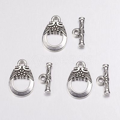 Tibetan Style Alloy Toggle Clasps X-AC2014-1