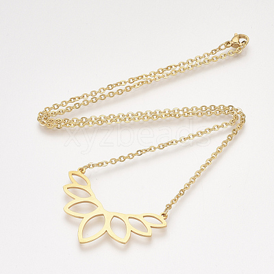 201 Stainless Steel Pendant Necklaces NJEW-T009-JN063-2-40-1