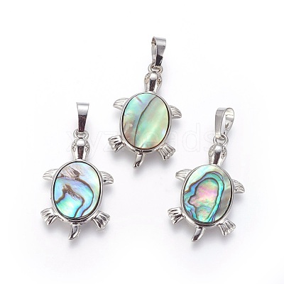 Abalone Shell/Paua Shell Pendants SSHEL-L008-62A-1