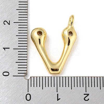 Rack Plating Brass Micro Pave Cubic Zirconia Pendants KK-A200-24G-V-1