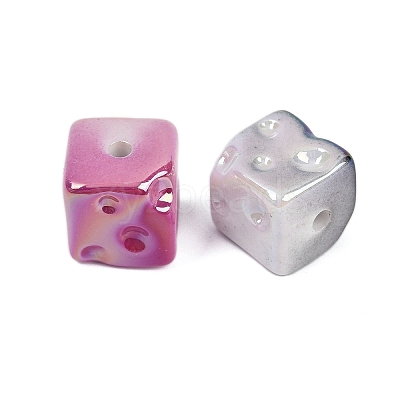 UV Plating Opaque Acrylic Beads X1-MACR-C036-14-1