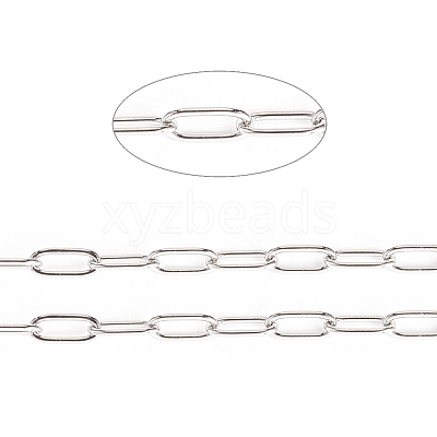 Tarnish Resistant 304 Stainless Steel Paperclip Chains CHS-F010-01D-P-1