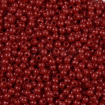 Opaque Acrylic Beads SACR-A007-01B-15-1