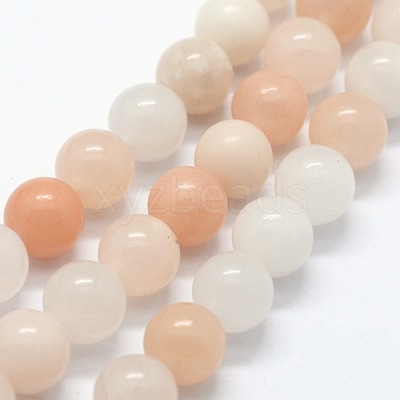 Natural Pink Aventurine Beads Strands X-G-I199-22-6mm-1