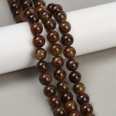Natural Garnet Beads Strands G-U026-A10-10mm-1