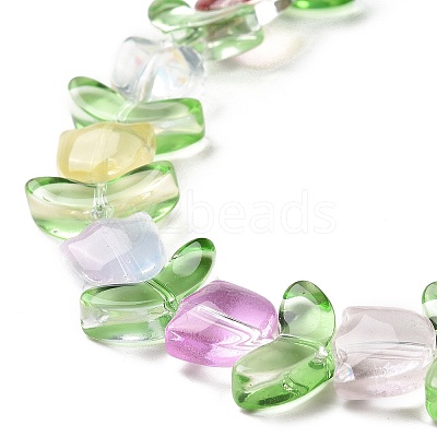 Transparent Glass Beads Strands LAMP-H061-02B-1