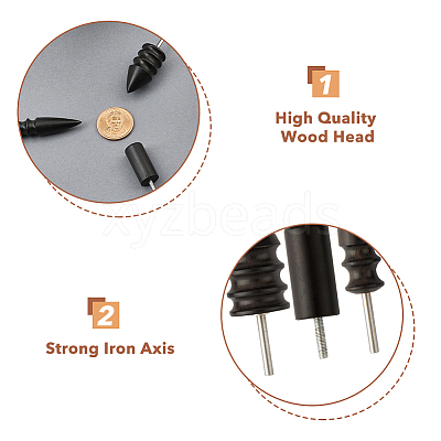 3Pcs 3 Style Sandalwood Polish Heads TOOL-FH0001-51-1