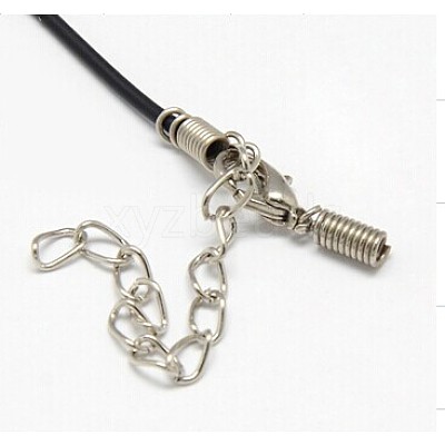 Black Rubber Necklace Cord Making RCOR-D002-A-1
