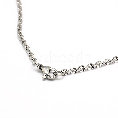 Tarnish Resistant Fashionable 304 Stainless Steel Cable Chain Necklace Making STAS-A028-N081P-1