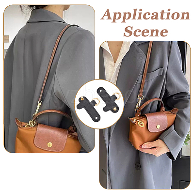Microfiber Imitation Leather Undamaged Bag D Ring Connector PURS-WH0005-35KCG-02-1