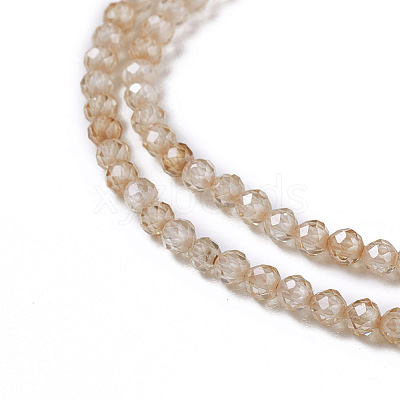 Cubic Zirconia Beads Strands G-F596-48F-2mm-1
