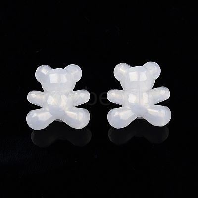 Opaque Acrylic with Glitter Powder Beads X-SACR-G024-05-1