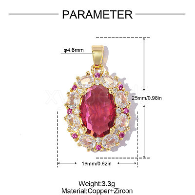 Brass Pave Colorful Cubic Zirconia Pendants CU-CBA-01G-1-1