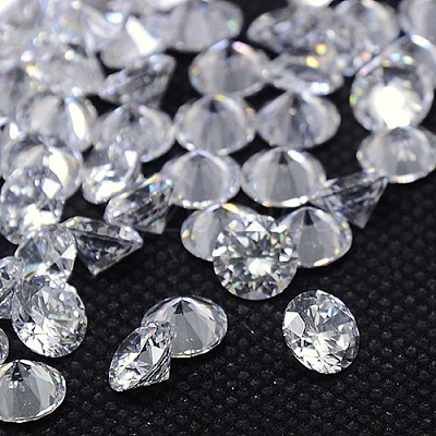 10PCS Clear Grade A Diamond Shaped Cubic Zirconia Cabochons X-ZIRC-M002-10mm-007-1