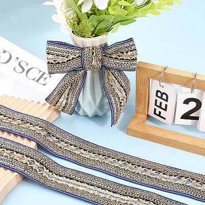 10 Yards Ethnic Style Polyester Ribbon for Sewing Decoration OCOR-CY0001-86D-1