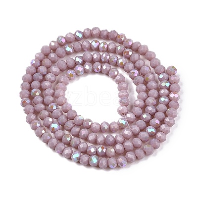Electroplate Opaque Solid Color Glass Beads Strands EGLA-A044-P2mm-L13-1