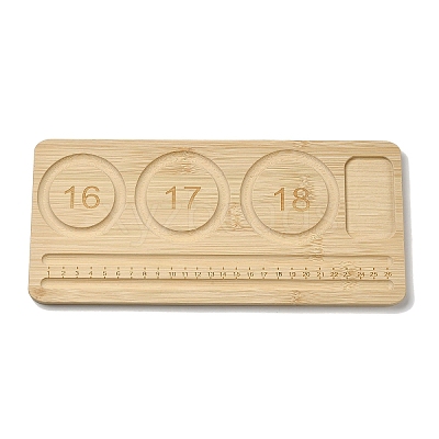 Rectangle Bamboo Bracelet Design Boards X1-AJEW-D057-01-1