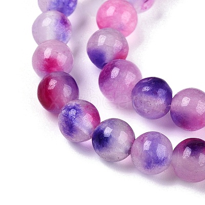 Dyed Natural White Jade Beads Strands G-T140-4mm-A10-1