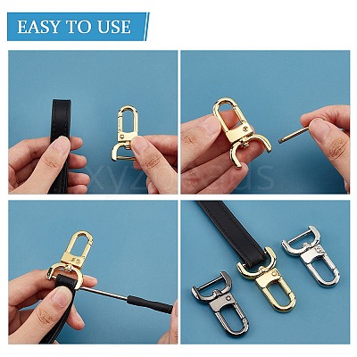 6pcs 3 colors Zinc Alloy Swivel Lobster Claw Clasps FIND-PH0008-62B-1