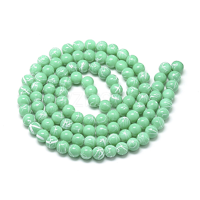 Drawbench Glass Beads Strands DGLA-S115-4mm-L23-1