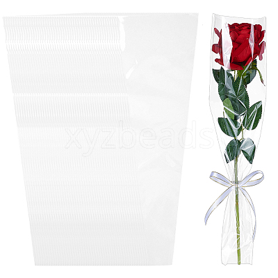 Transparent PE Cone Flower Sleeves ABAG-FZC0002-001A-1