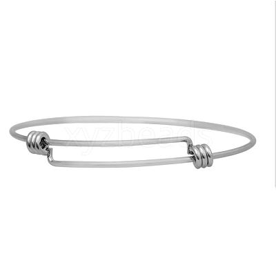 Tarnish Resistant Adjustable 316 Surgical Stainless Steel Expandable Bangle Making MAK-M188-05-1